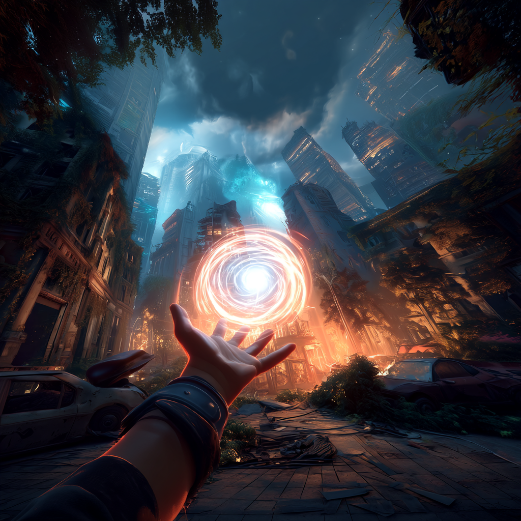 Glowing orb close-up detail